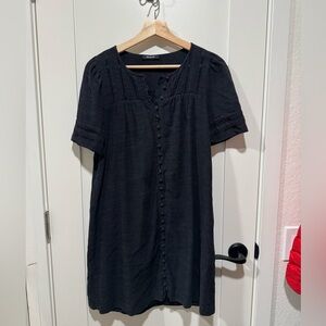 Madewell Black Button Down Dress